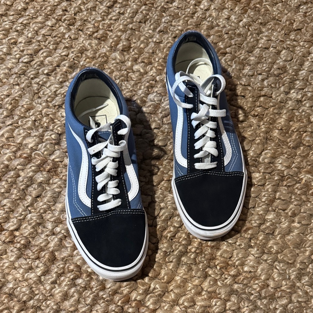 Men's Blue and Black Vans
